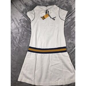 NWT Gola Classics Terry Pullover Dress Womens Large , White, Embroidered, Preppy